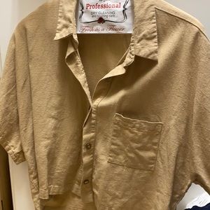 Kendall  & Kylie brown button down